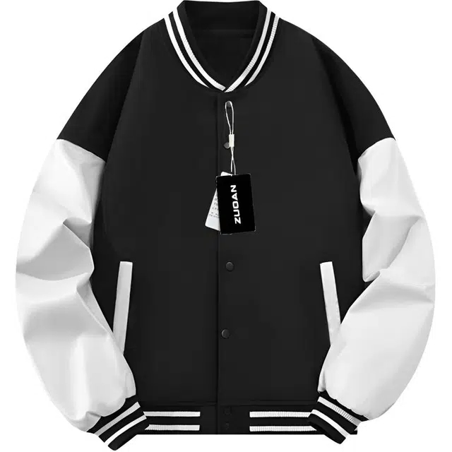 左岸 美式高街潮流百搭时尚简约宽松透气舒适柔软小众学院风个性设计感痞帅酷潮休闲港风潮牌夹克 男女同款