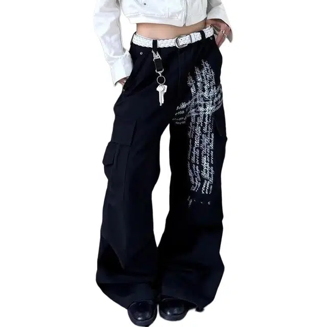 木木兔 秋季高街多口袋工装裤美式休闲复古高级感显瘦显高潮牌户外机能风裤子牛仔裤 男款