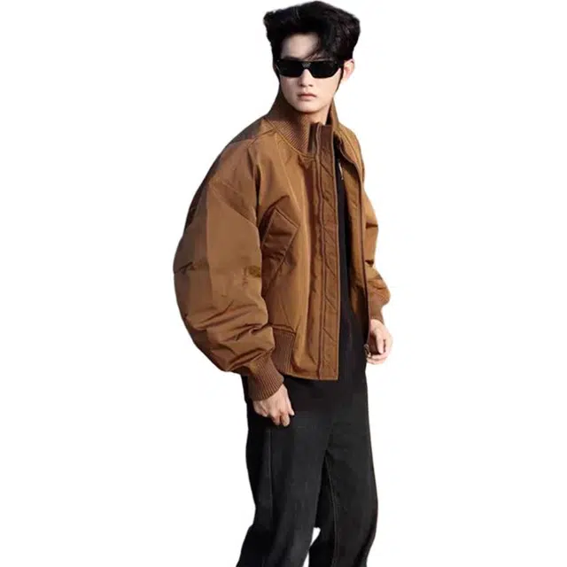 单爵 美拉德飞行员外套男款秋冬季立领短款棒球棉服 男女同款
