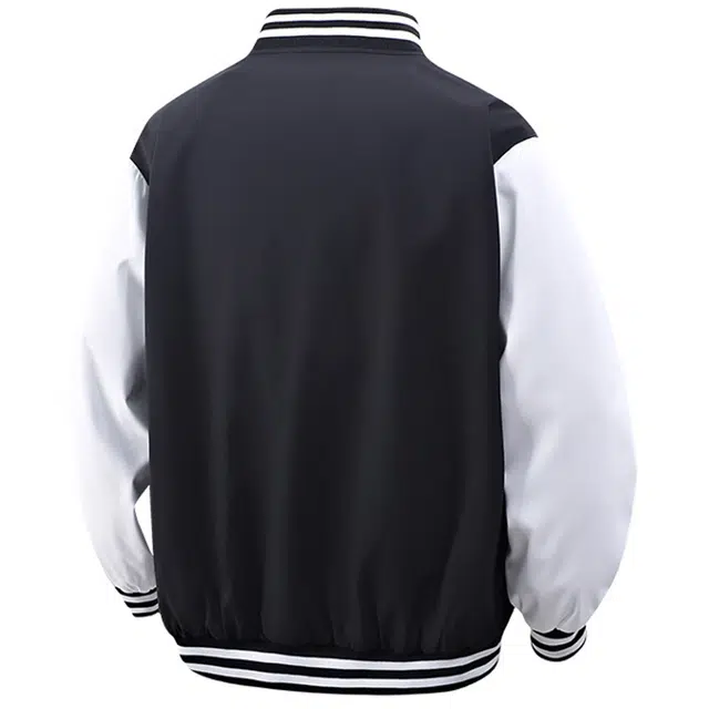 左岸  美式高街时尚简约潮流百搭宽松舒适上衣撞色拼接外套小众青春校园风复古港风潮牌棒球服 男女同款