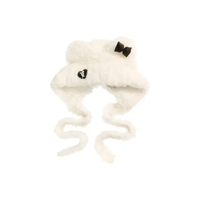 恩僾德 小熊耳 朵毛绒帽子 小众百搭加厚保暖护耳可爱显脸小 聚酯纤维 绒线帽 男女同款情侣款