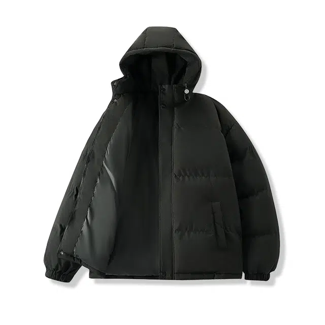 棉基因 冬季马卡龙色系纯色拉链连帽防寒优质棉棒球服高个子小个子日系男简约潮流美式高街工装风青少年职场通勤学院风棉衣外套 男女同款