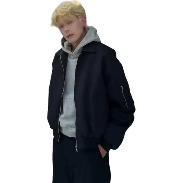 单爵 廓形男生外套秋季美式痞帅飞行高级感翻领夹克 男女同款