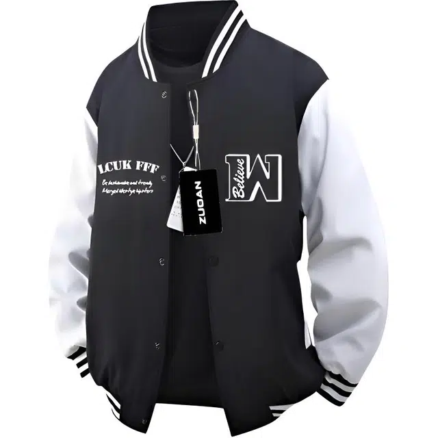 左岸  美式高街时尚简约潮流百搭宽松舒适上衣撞色拼接外套小众青春校园风复古港风潮牌棒球服 男女同款