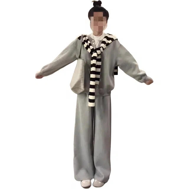 囍鱼少女 秋季韩系假两件卫衣早秋女装运动两件套春秋休闲套装 女款