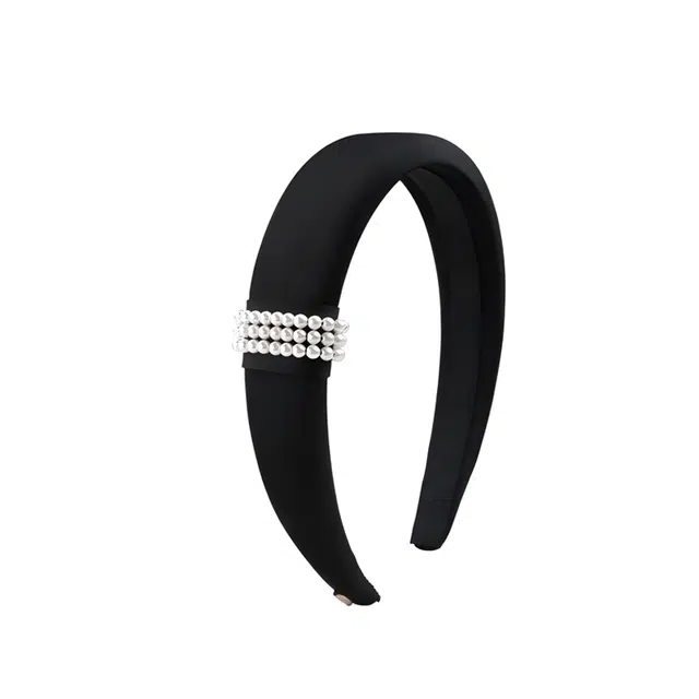 【许我耀眼~露宝同款】 无限兔 珍珠轻奢发箍高级感通勤百搭时尚舒适 洗脸几何发卡高颅顶头箍 布料 优雅气质发饰 男女同款情侣款