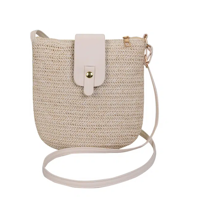 米囹 金属元素户外酷 女孩乐趣素雅装扮 清洗速干耐磨 女款 轻盈 斜跨包 小号 白色/卡其色/棕色