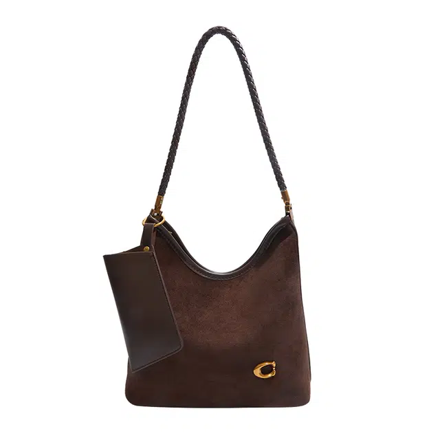 伊曼家 复古时尚休闲百搭通勤 麂皮 单肩包 常规 女款 多色