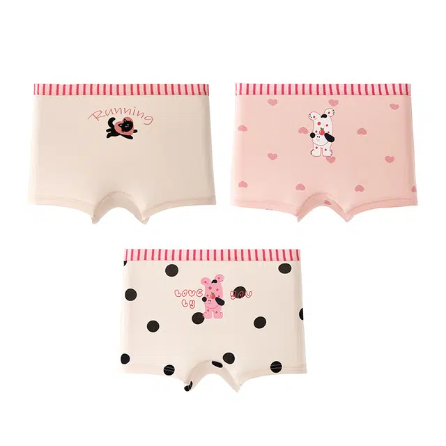棉奇熊 【山茶花柔护裤】儿童内裤女童不夹屁屁女宝宝平角裤