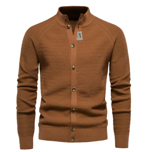 地界二 商务开衫上衣高品质百搭针织衫 男款