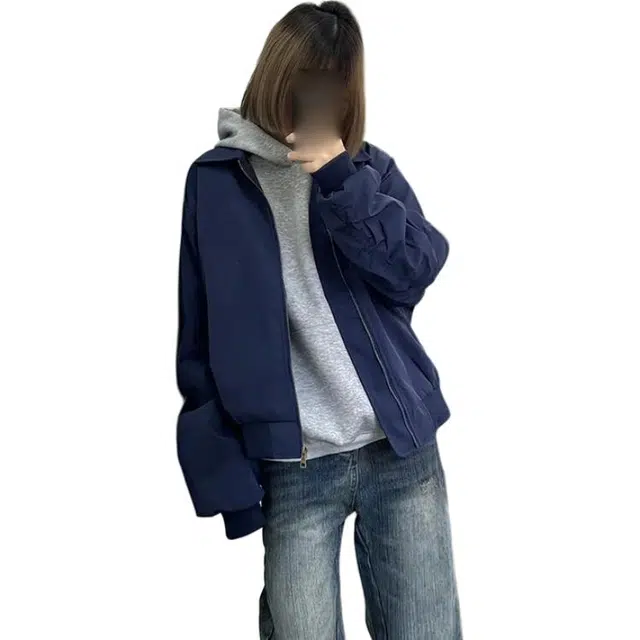 单爵 美式复古飞行外套男款秋季高级感翻领棒球服夹克 男女同款