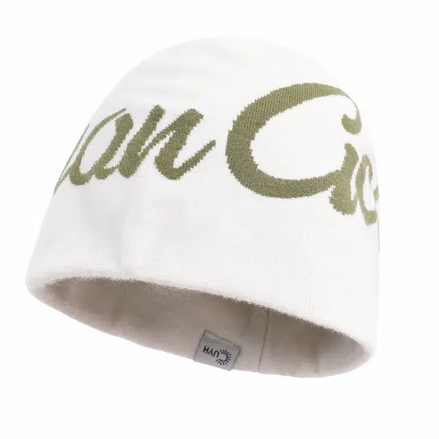 艾佳微 日常通勤户外登山运动徒步旅游美式针织字母保暖护耳大头围显脸 棉 帽子 男女同款情侣款
