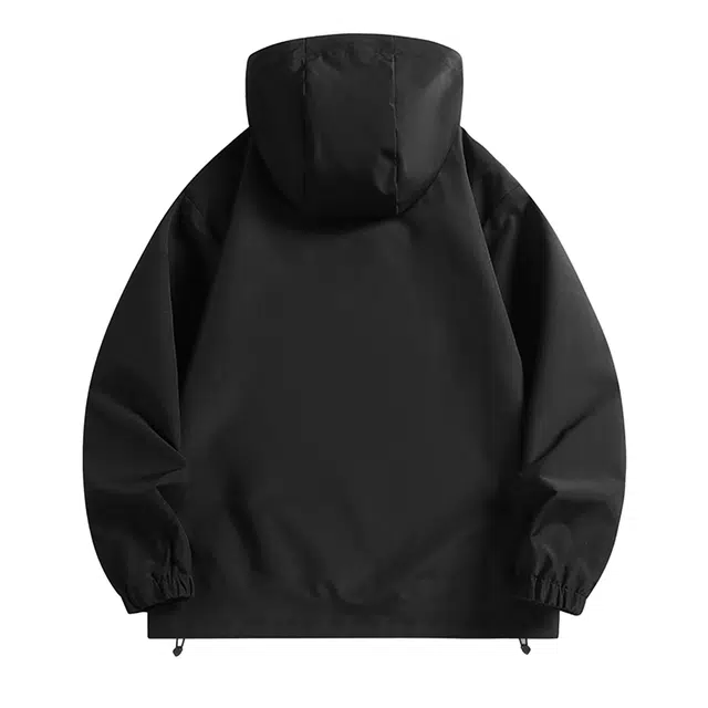 周同学  周杰伦 城市户外机能纯色简约宽松登山运动休闲连帽落肩  防水防风冲锋衣 男女同款