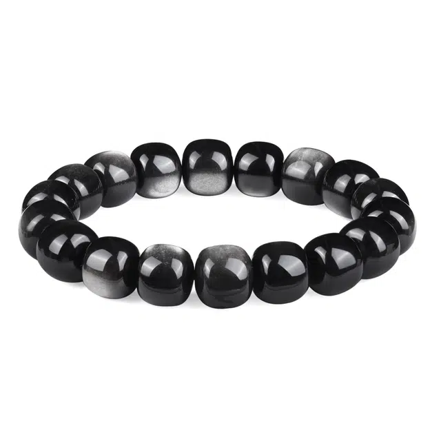 【财源广进】 老凤祥 招财转运经典 新中式国潮古风大气高级老钱 招财纳福国潮复古简约百搭#好运 黑曜石 手串 男女同款情侣款