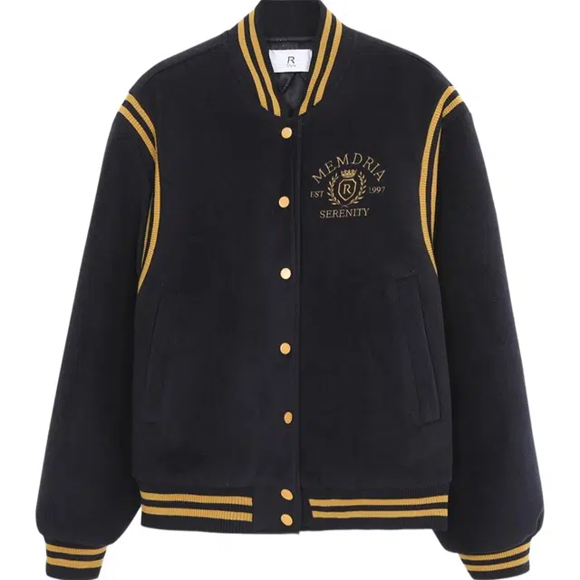 苏九儿 复古风百搭螺纹拼接宽松通勤外穿防寒学院风棒球服 女款