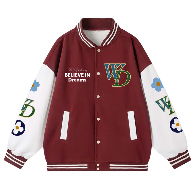 西行纪  美式高街仿毛巾绣经典拼接飞行员夹克外套百搭复古先锋少年棒球服 男女同款