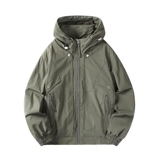 潮人榜 美式复古高领连帽棉衣男秋冬宽松大码户外机能防风工装夹克外套棉服 男款