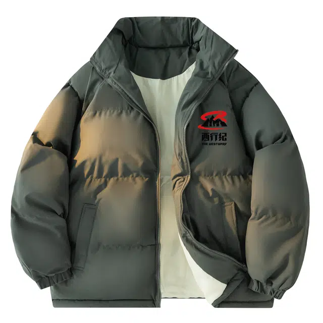 西行纪 美式高街设计感品牌基础款户外休闲运动高级感宽松大码棉服棉袄百搭简约学生立领面包服加厚保暖棉衣外套 男女同款