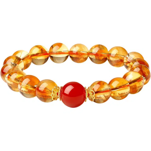 老庙 【一起暴富】招财纳福算盘转运珠 鸿运当头八方来财时尚复古精致小众日常百搭#好运上岸天然 黄水晶 手串 女款