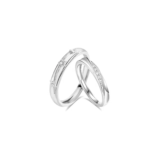 【纯银999】 凤祥囍事 老凤祥 经典精致小众设计百搭爱意满满学生日常简约轻奢星河高级感甜蜜开口可调节 足银 戒指 男女同款情侣款