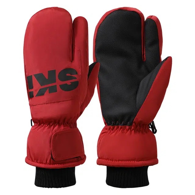 俞兆林 滑雪冬季加绒厚防寒保暖户外骑行登雪山玩雪防泼水东北旅游御寒触屏防风内分指 加厚 运动手套 男女同款情侣款