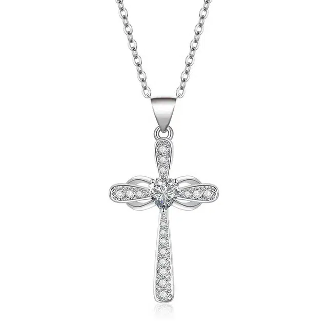 尚先生 永恒无限爱十字架 黄铜 项链 男女同款情侣款