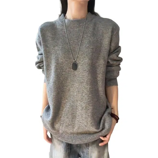 单爵 美式上衣男秋冬季韩系慵懒感高级感针针织衫 男女同款