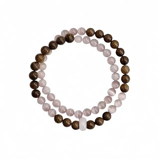 镯钰瑭 新中式国潮 小众高级简约 低调百搭 日常通勤#好运 鸡翅木 木作手串 男女同款情侣款