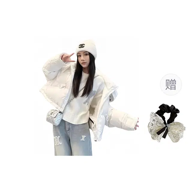 涂诗菲 韩版复古简约纯色时尚休闲宽松慵懒风气质通勤显瘦百搭舒适高级感派克棉服 女款