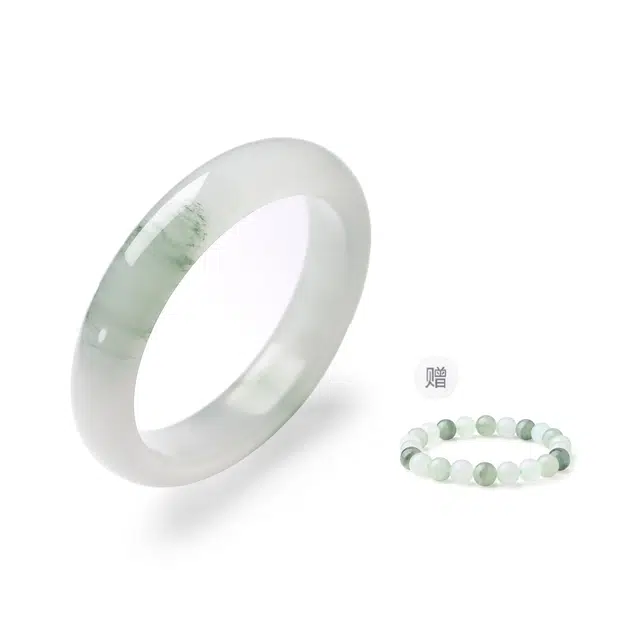 匠锁心玉 青山黛翠玉贵妃镯 平安 新中式 国潮古风 清冷优雅 高级感 气质温婉 玉髓 手镯 女款