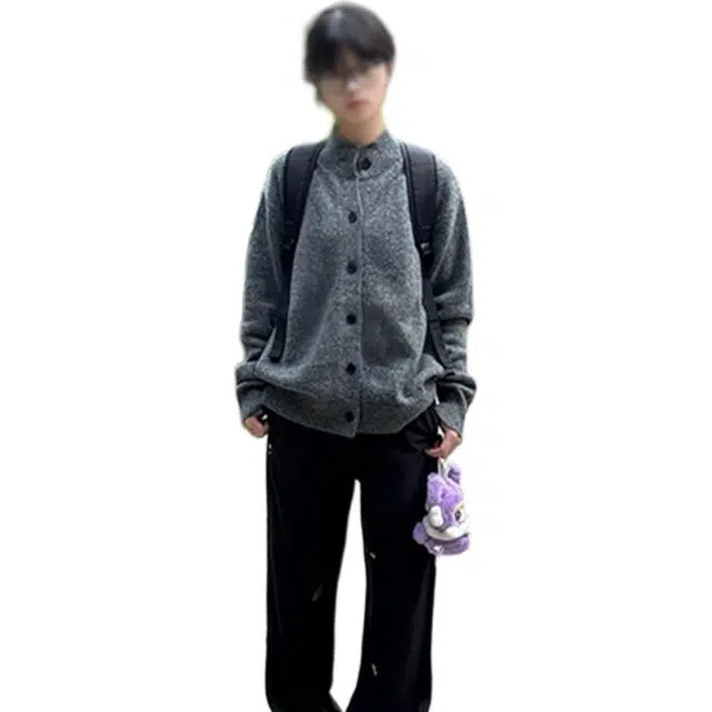 黑马漫画 秋季美式半高领毛衣针织衫 男女同款