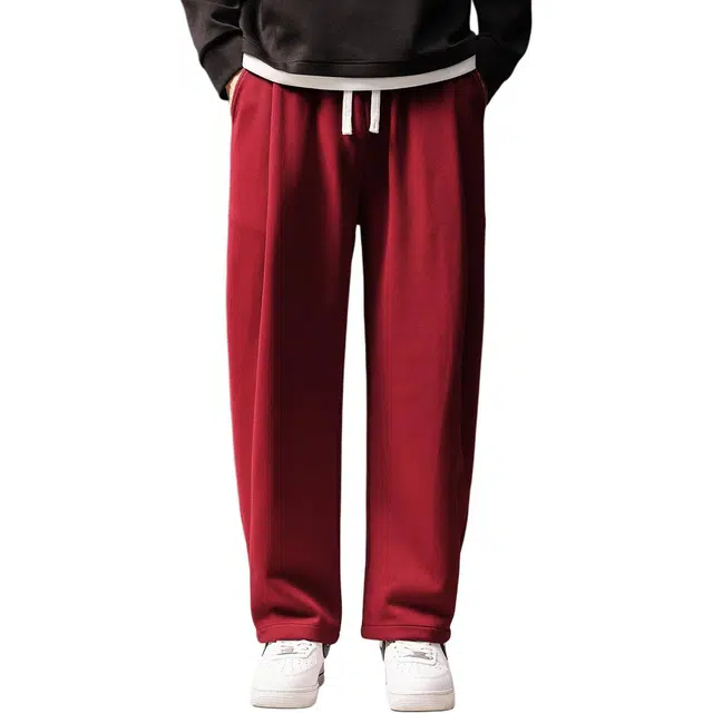 贵色 美式复古高端直筒卫裤潮牌痞帅垂感弯刀阔腿休闲裤 男女同款