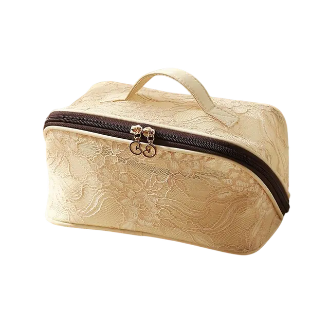 艾情草之恋国风蕾丝化妆包大容量枕头包洗漱防泼水手拎高颜值轻奢便携