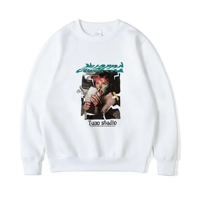 莫代尔 秋冬慵懒显瘦简约嘻哈高街街头风大码长袖卫衣打底衣 男女同款