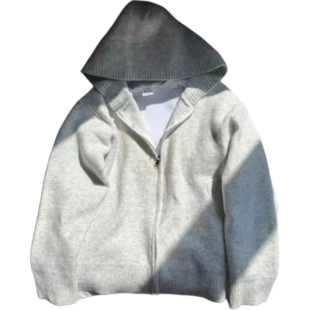 单爵 拉链上衣开衫外套男秋季高级感慵懒连帽针织衫 男女同款