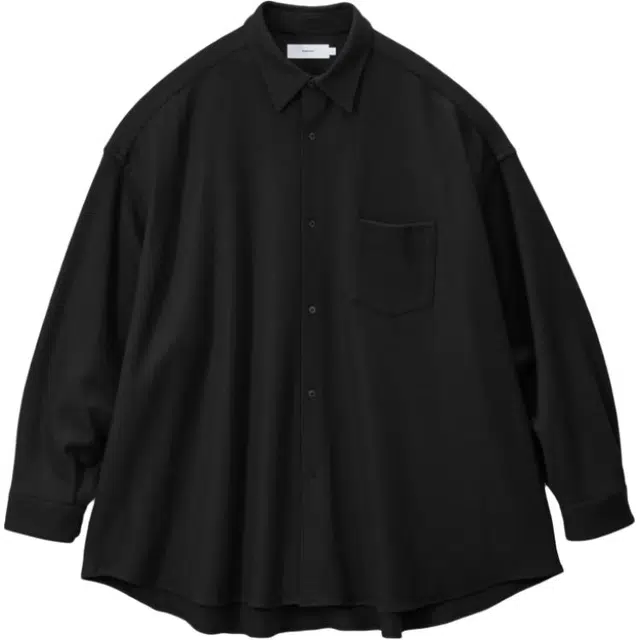 Graphpaper FW25 Wool Smooth Flannel Oversized Regular Collar Shirt