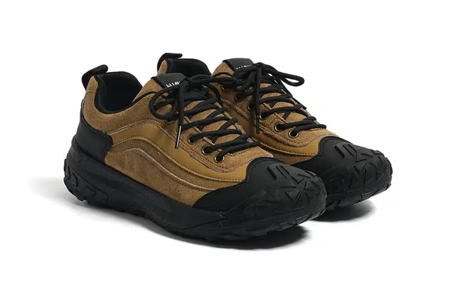 HUANQIU Retro Casual Hiking Shoes Brown