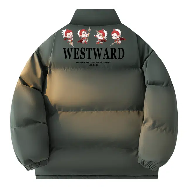 西行纪 美式高街设计感基础款户外休闲运动高级感宽松大码棉服棉袄百搭简约学生经典面包服加厚保暖棉衣外套 男女同款