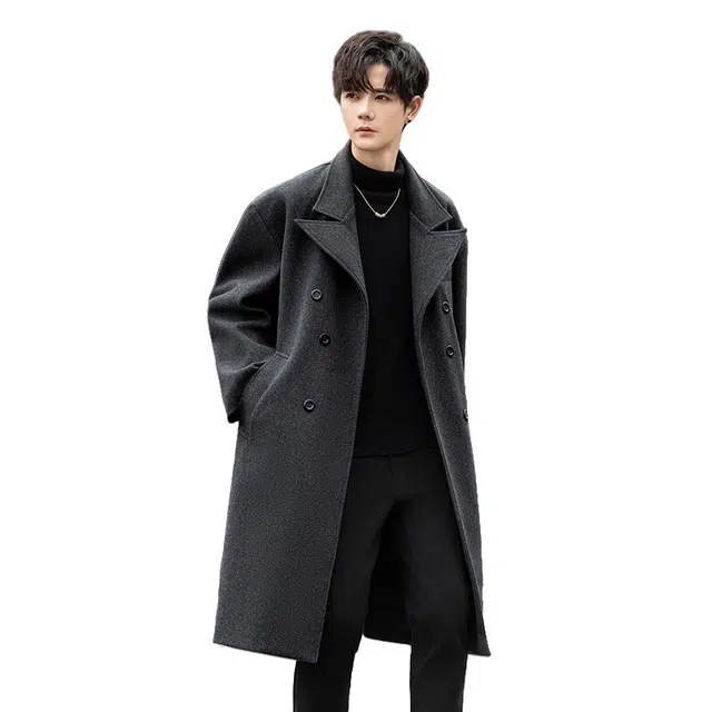 加荣 中长款宽松慵懒休闲百搭舒适长袖大衣 男女同款