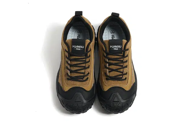 HUANQIU Retro Casual Hiking Shoes Brown