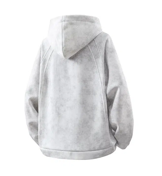 华夏儿女 扎染罗纹拼接运动修身夹克 男女同款