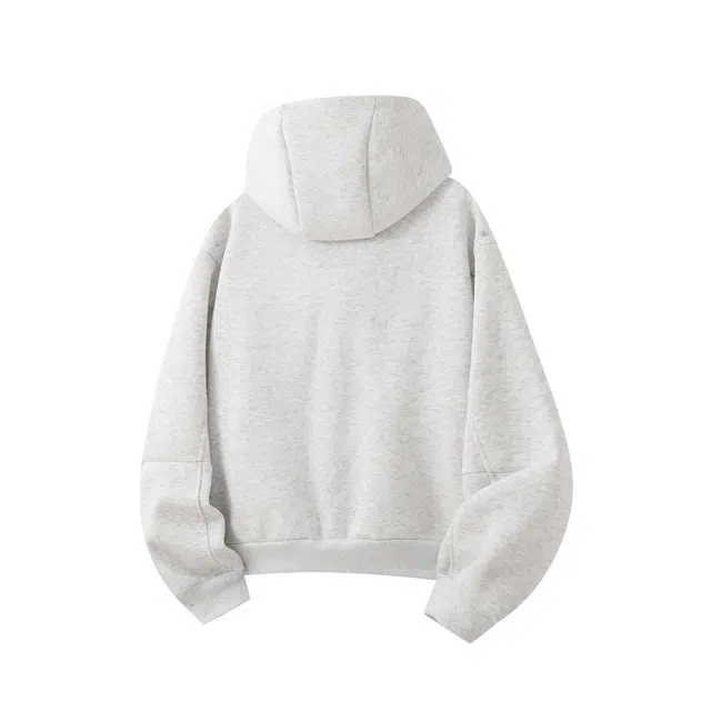 茴茉 美式无性别主义杜宾犬铆钉设计感高街情侣外套宽松休闲日常百搭拉链开衫落肩连帽卫衣 男女同款