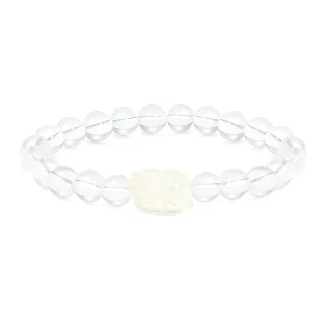 老庙 【冰糖雪梨|招财貔貅】高能量招财净化磁场 精致轻奢小众设计感 招财纳福财源滚滚寓意好转运暴富#好运天然 黄水晶 手串 女款