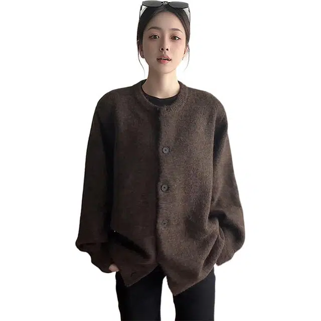 单爵 美式开衫上衣慵懒高级感老钱风秋冬针织衫 男女同款