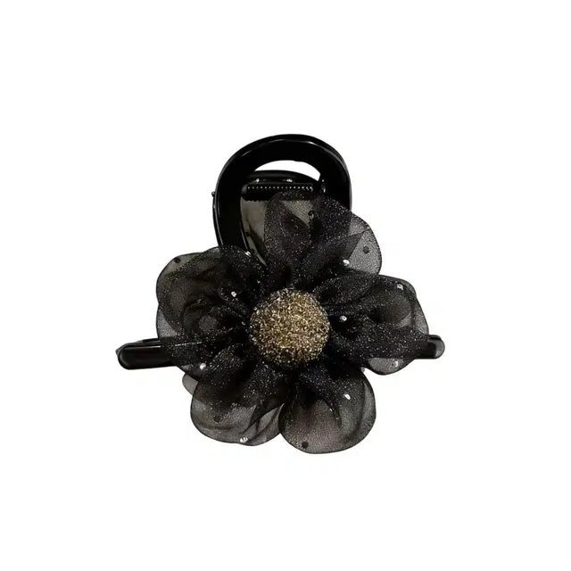 希铃 精致花朵设计 网纱 发夹 女款