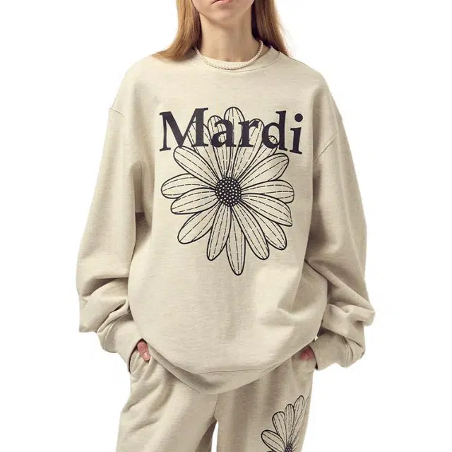 MARDI MERCREDI FW25 OVERSIZED SWEATSHIRT FLOWERMARDI_OMEAL BLACK