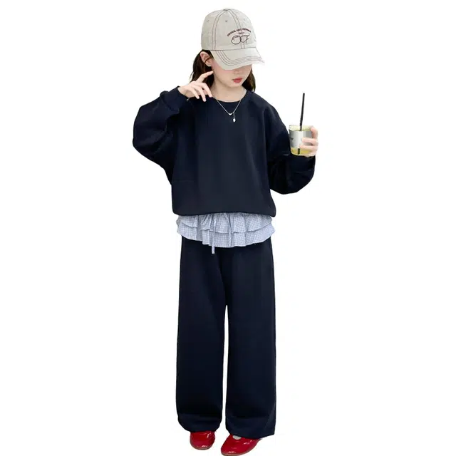 黑恐龙休闲运动套装 女大童韩版卫衣