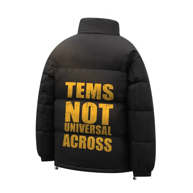 物质公式 美式复古高街斑驳字母印花加厚保暖锁温御寒宽松百搭防风防水面包服棉袄舒适休闲户外运动潮流短款外套立领高级感羽绒服 男女同款