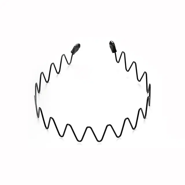 【隐形不勒头】 无限兔 波浪形压发背头素圈抗绝油腻头箍洗脸通勤透气舒适百搭运动发饰发带 金属 发箍 男女同款情侣款