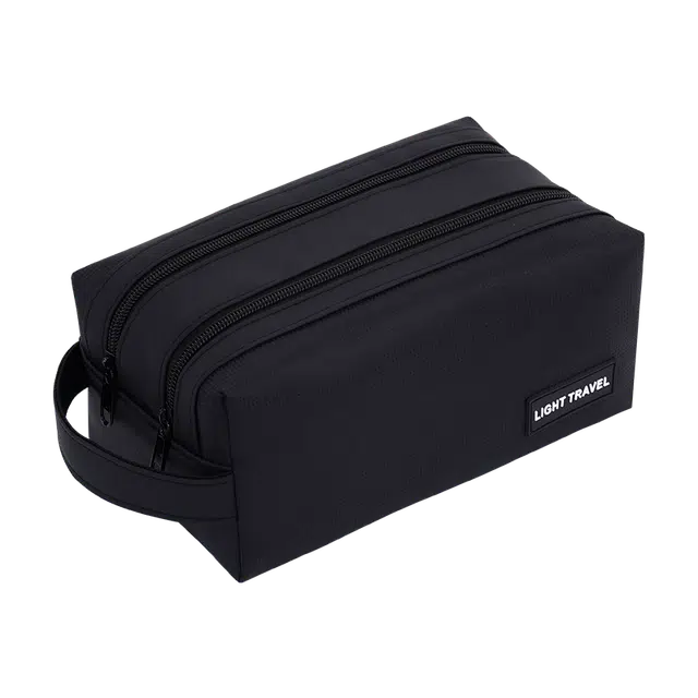 环邦简约设计通用干湿分离男士大容量旅游出差化妆洗澡收纳袋浴兜便携洗浴包洗漱包 防尘收纳便携防水